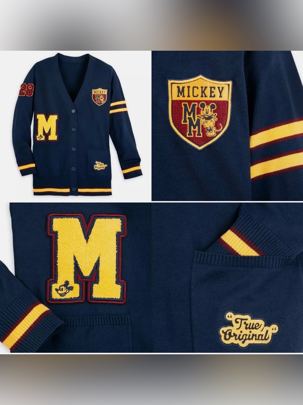💕2/$44💕Mickey Mouse Letterman
Cardigan for Adults Sz XXL